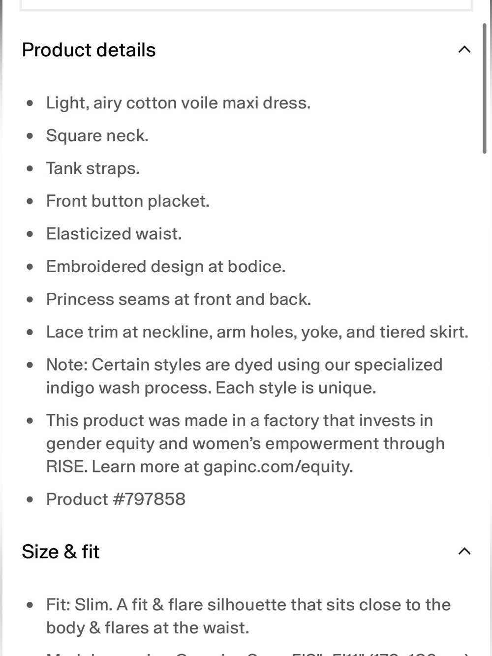 GAP Lace-Trim Tiered Maxi Dress - Picture 4 of 4